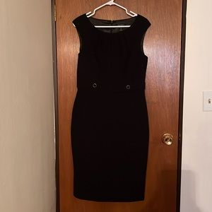 White House Black Market below knee black dress